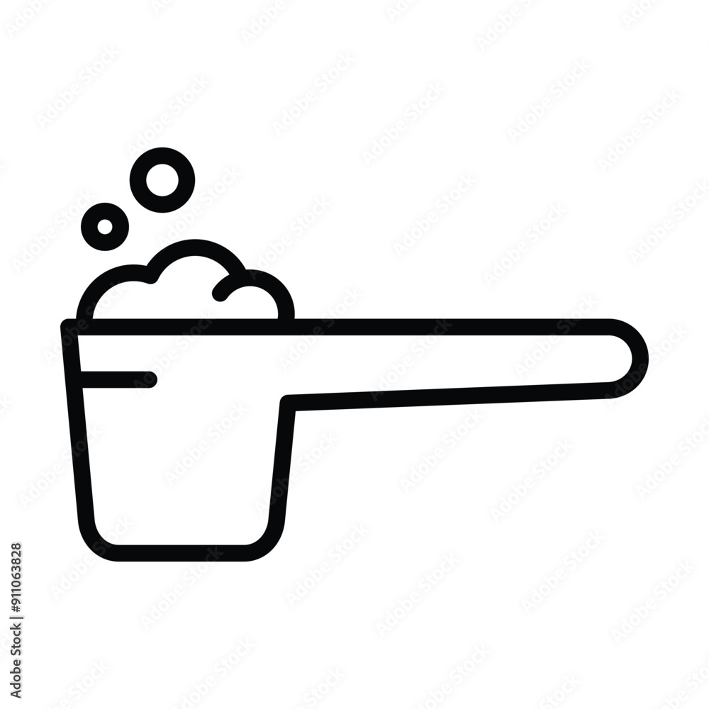 soap spoon line icon vector design in trendy style soap spoon line icon vector design in trendy style