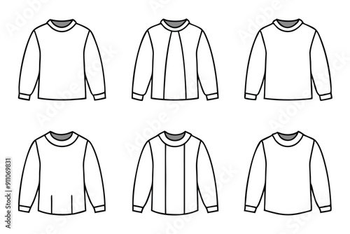 Sweater Line Art Illustration Bringing Comfort To Artistic Expression Styles photo