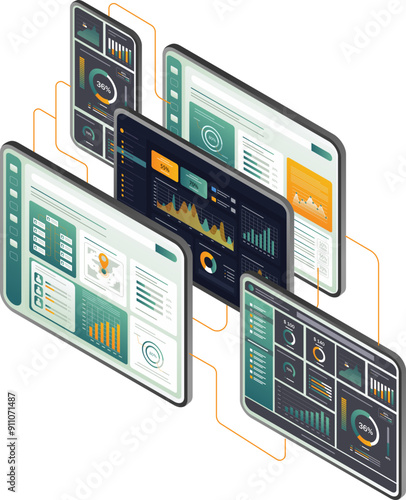 Network screen dashboard data analysis computer management