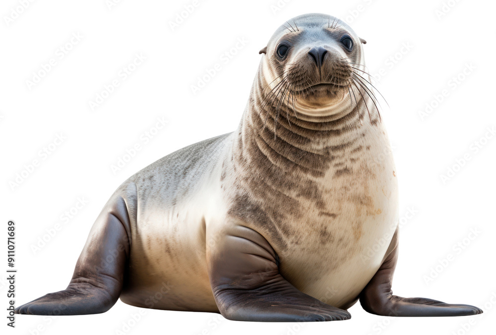 Obraz premium PNG Seal animal mammal white background.