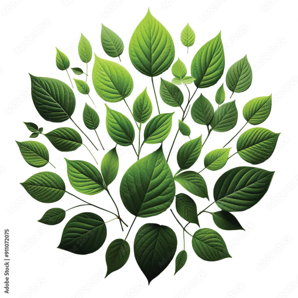 Fototapeta premium Green leaves vector
