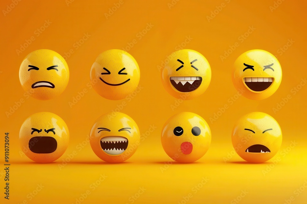 comprehensive set of expressive yellow emoji faces showcasing wide range of emotions modern digital hieroglyphics for universal communication comprehensive set of expressive yellow emoji faces showcasing wide range of emotions modern digital hieroglyphics for universal communication