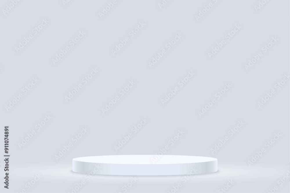 Light grey podium for product presentation Light grey podium for product presentation