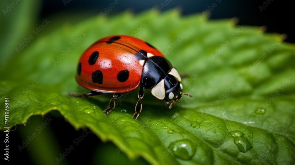 Ladybug leaf nature insect close up Ladybug leaf nature insect close up