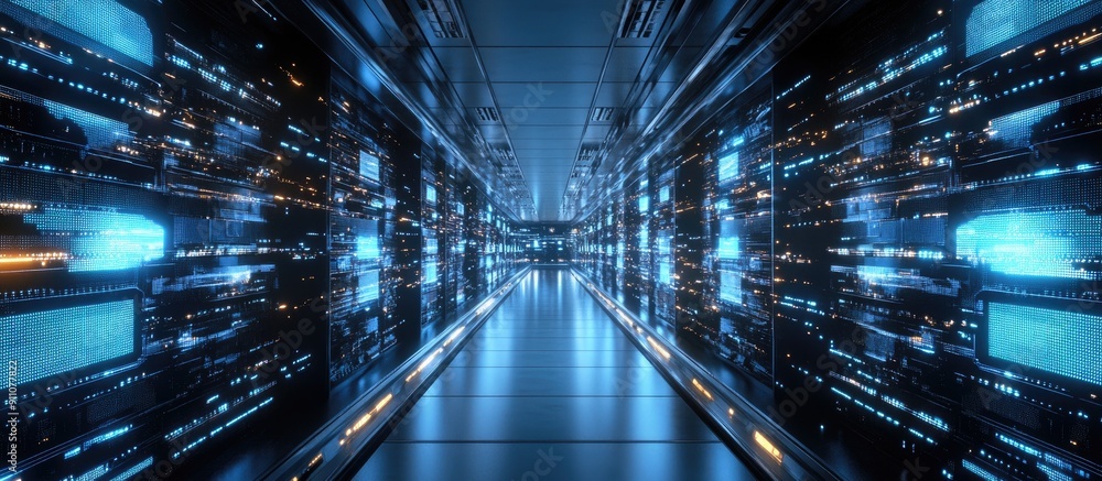 Fototapeta premium 3D Illustration of Virtualization Technology Concept
