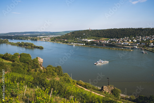 Obraz na płótnie Rheinfähre Rüdesheim / Bingen w salonie