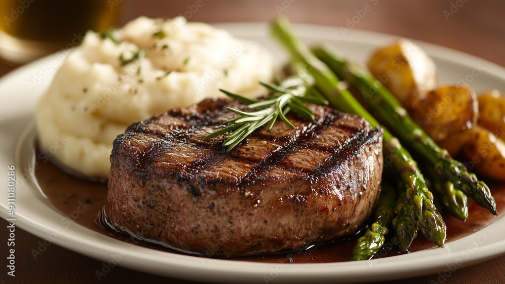Sizzling Steak with Gourmet Sides Sizzling Steak with Gourmet Sides