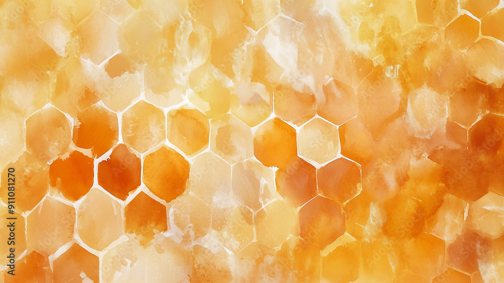 Realistic Watercolour Honeycomb Realistic Watercolour Honeycomb