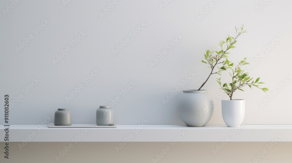 Fototapeta premium Minimalist Concrete Interior Spaces.