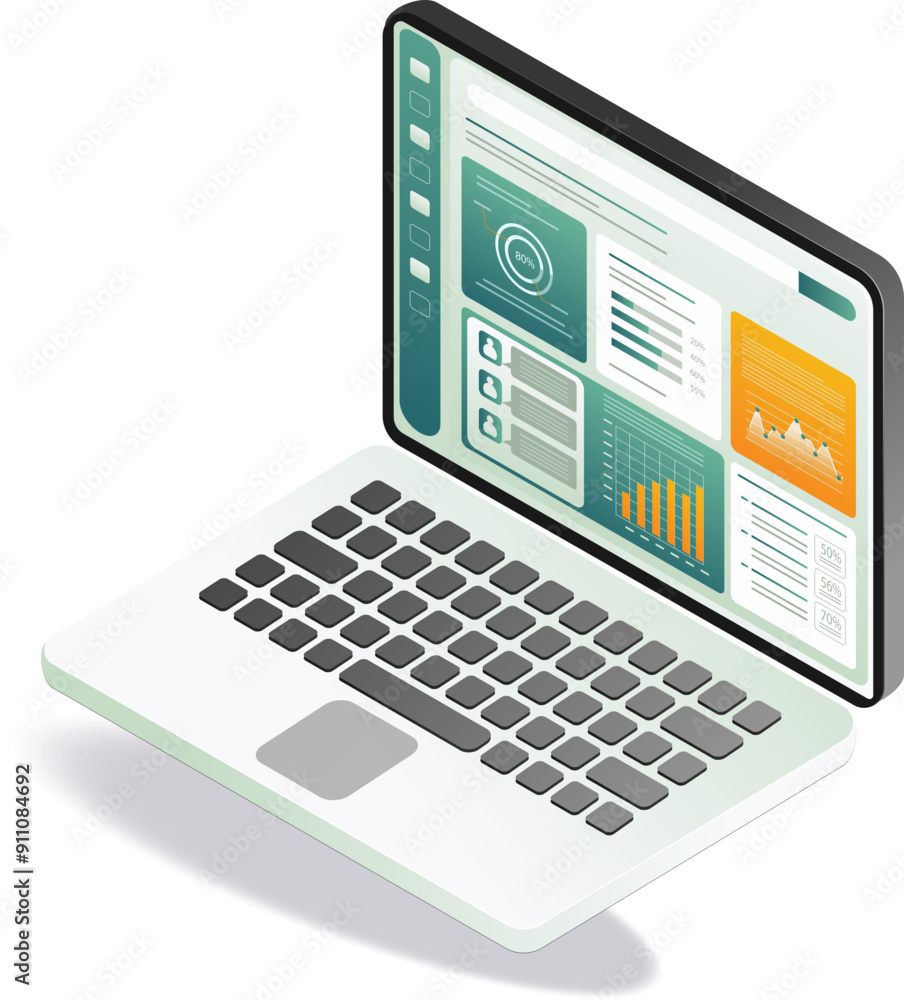 Data analysis dashboard computer Data analysis dashboard computer
