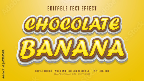 chocolate banana editable text effect