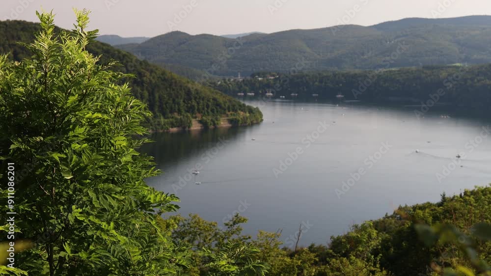 the german edersee lake in summer 4k 25fps video the german edersee lake in summer 4k 25fps video
