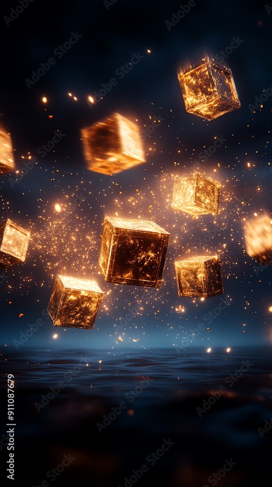 Twilight cliffside witch and cargo crates glowing symbols floating in midair panoramic shot majestic landscape magical realism Twilight cliffside witch and cargo crates glowing symbols floating in midair panoramic shot majestic landscape magical realism
