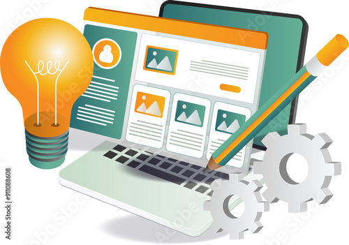 Creating web design application content