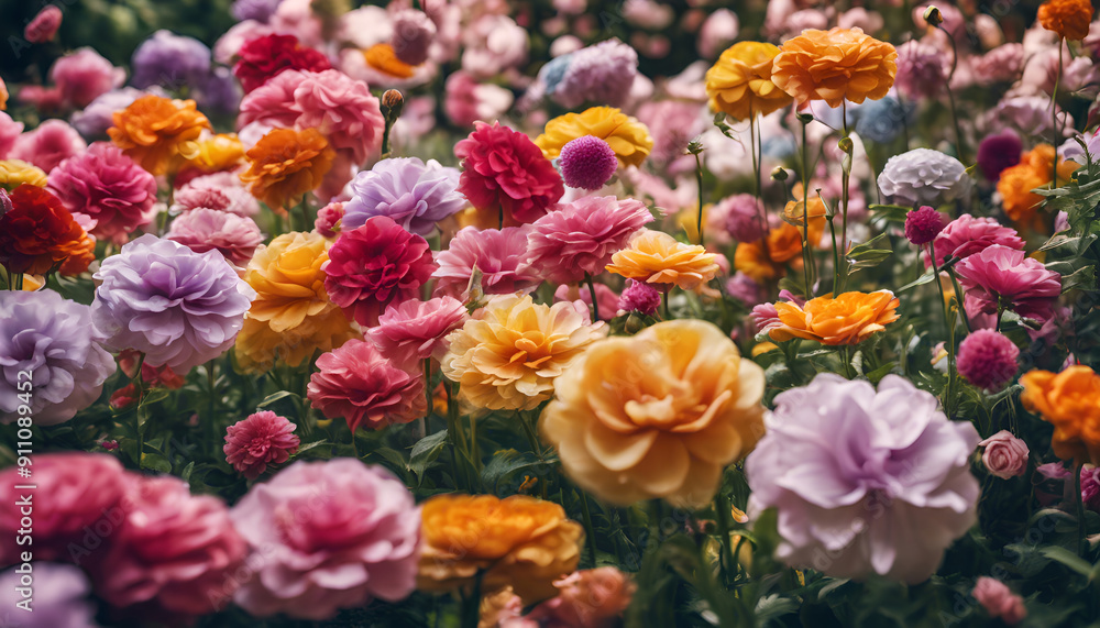 Dahlia Dreamscape: A Serene Garden of Colorful Blooms Dahlia Dreamscape: A Serene Garden of Colorful Blooms