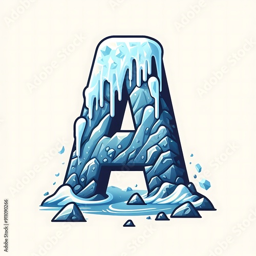 letter A with graffity style