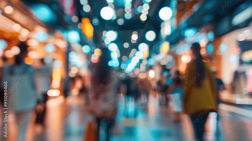 Blurred a modern shopping mall background with people walking, with a motion blur effect. An abstract blur of a department store indoors blurred of a shopping mall. vacation weekend day. Blurred a modern shopping mall background with people walking, with a motion blur effect. An abstract blur of a department store indoors blurred of a shopping mall. vacation weekend day.