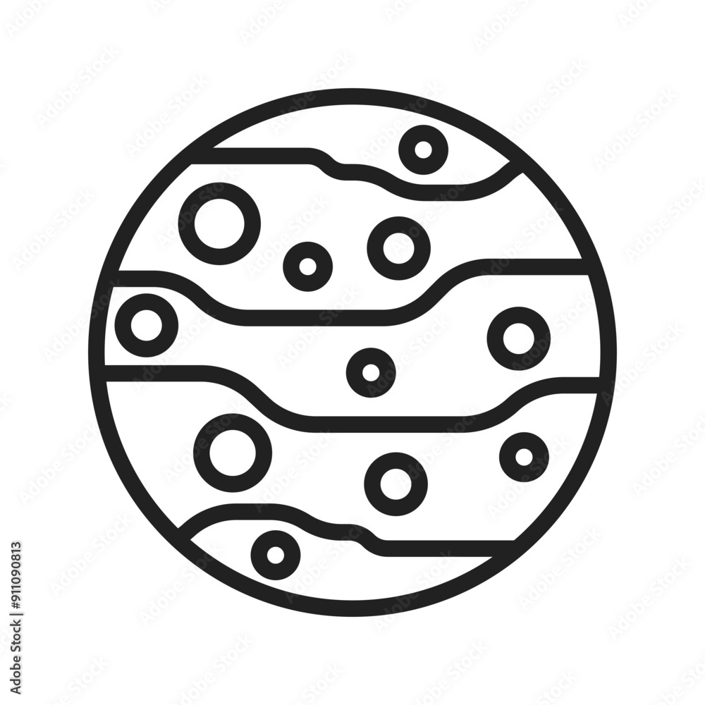 Obraz premium Mercury icon vector image.Suitable for use on web apps, mobile apps and print media.