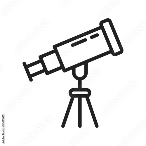 Telescope icon vector image.Suitable for use on web apps, mobile apps and print media.