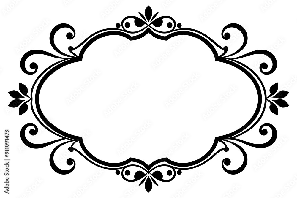 vector silhouette of Ornamental Frame on white background vector silhouette of Ornamental Frame on white background