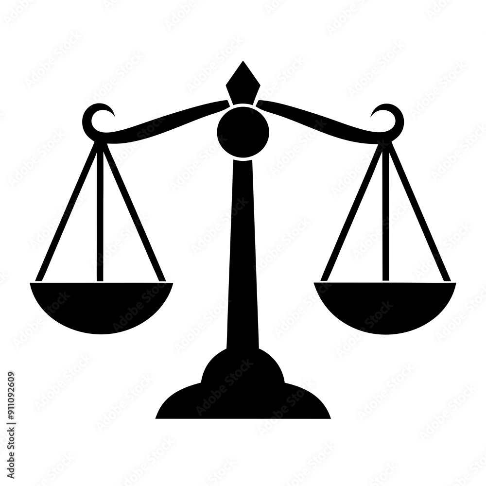 Scales (Justice) vector silhouette Scales (Justice) vector silhouette