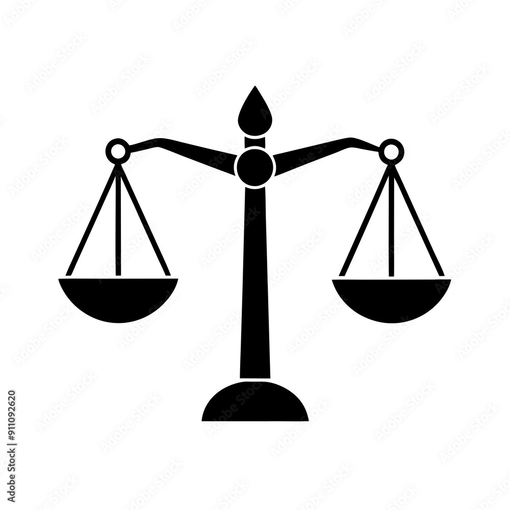 Scales (Justice) vector silhouette Scales (Justice) vector silhouette