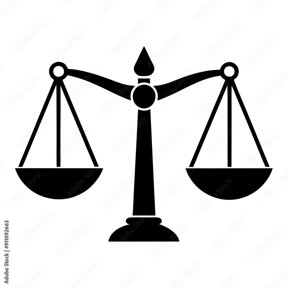 Scales (Justice) vector silhouette Scales (Justice) vector silhouette