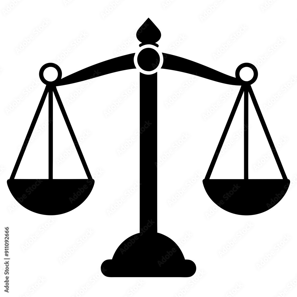 Scales (Justice) vector silhouette Scales (Justice) vector silhouette
