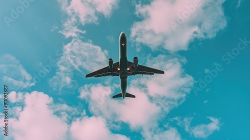 Passenger Plane in Clear Daylight Sky