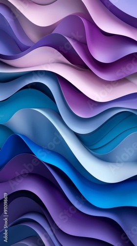 Abstract colorful waves background in shades of blue and purple with flowing texture