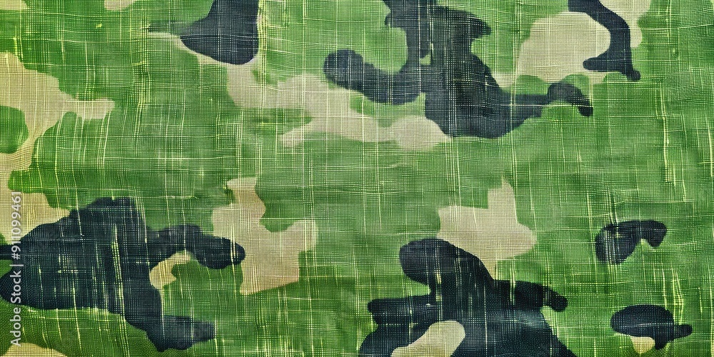 Digital Green Camouflage Design Digital Green Camouflage Design