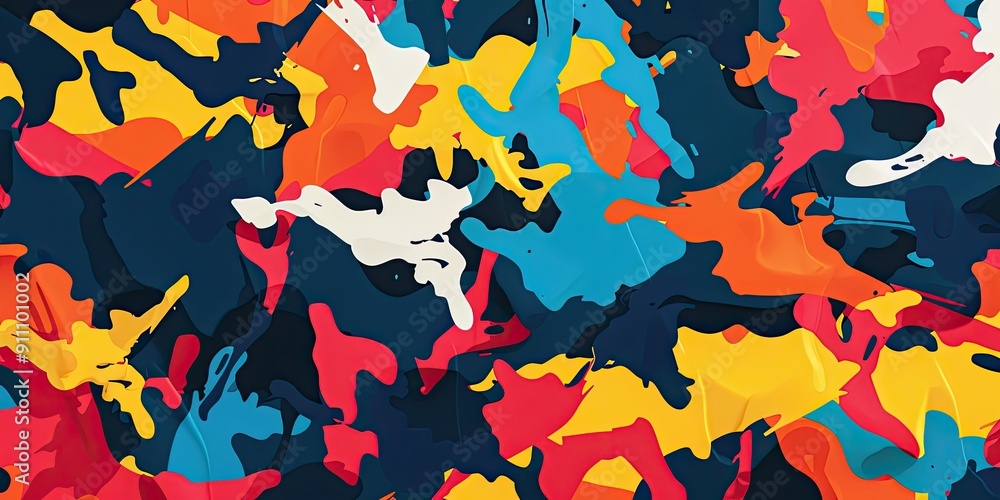 Abstract colorful shapes on dark background. Abstract colorful shapes on dark background.