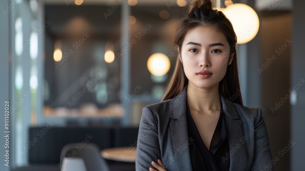 The professional businesswoman in office The professional businesswoman in office