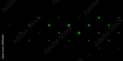 Dark Green vector texture with disease symbols.