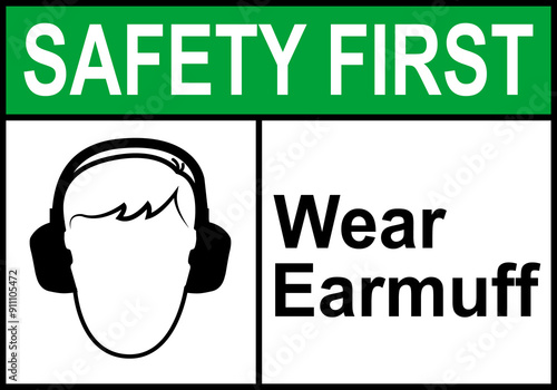 Obraz na płótnie Hearing protection sign