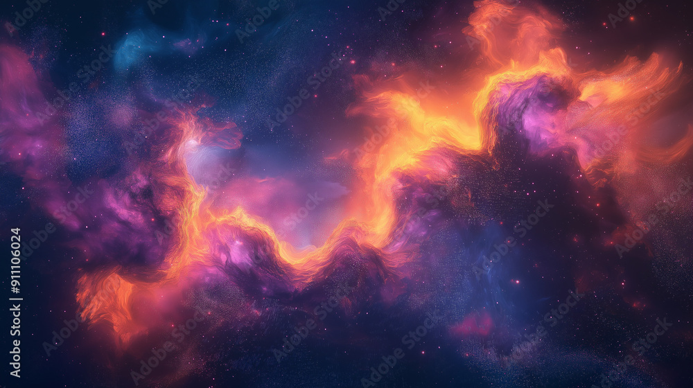 Obraz premium Galactic Source Code Nebula