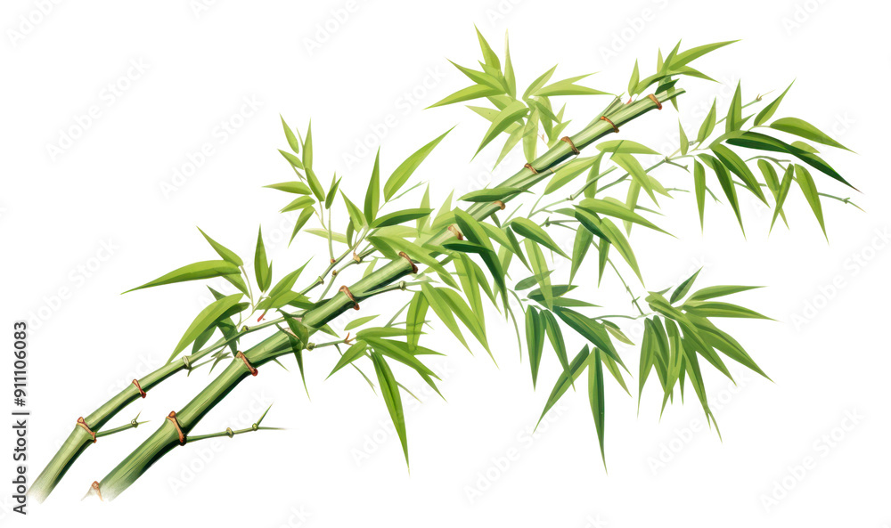 PNG Chinese bamboo plant white background freshness.