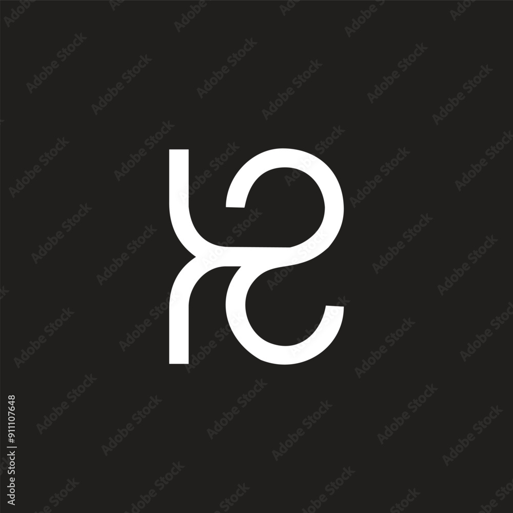 letter h2 linked abstract lines logo vector letter h2 linked abstract lines logo vector