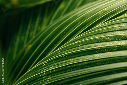Photography Close-up of water drop on green plant leaf texture