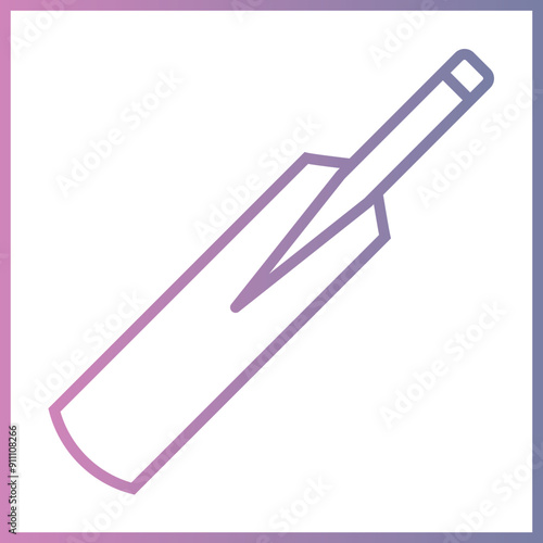 Cricket Bat Icon Design