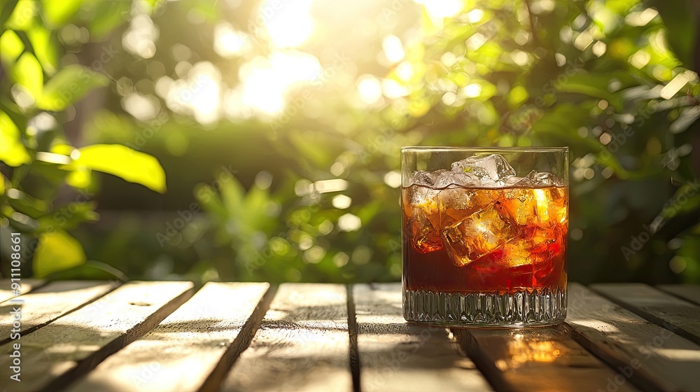 cocktail with ice and cannabis. Selective focus cocktail with ice and cannabis. Selective focus