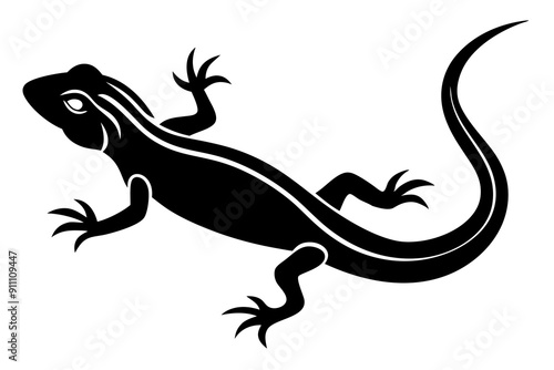 lizard icon, Lizard vector silhouette illustration
