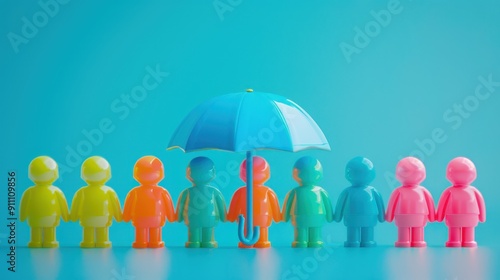 The unique figure with umbrella photo