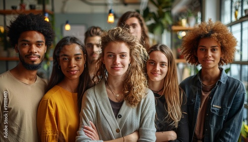An inclusive workplace with employees collaborating 