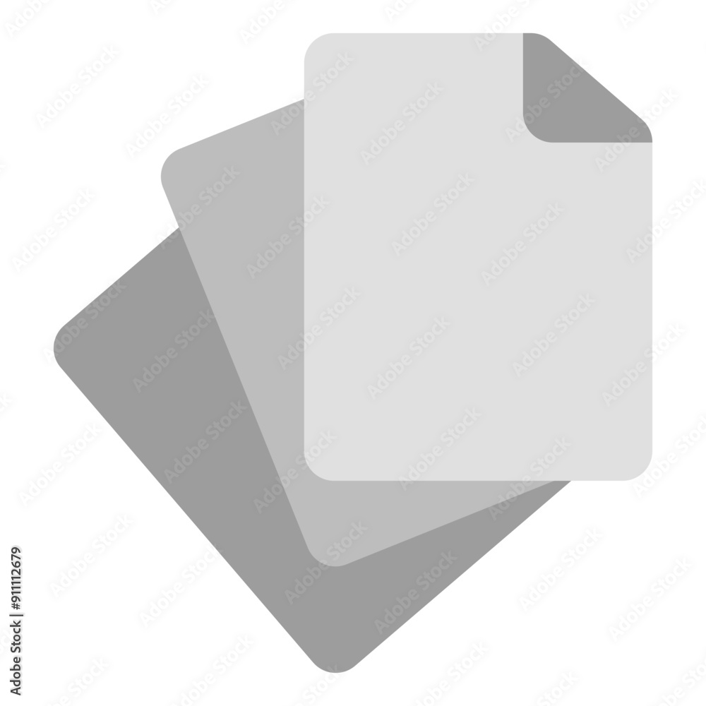 Papers Icon in Flat Style Papers Icon in Flat Style