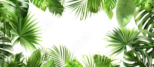 Tropical Leaves Border Frame