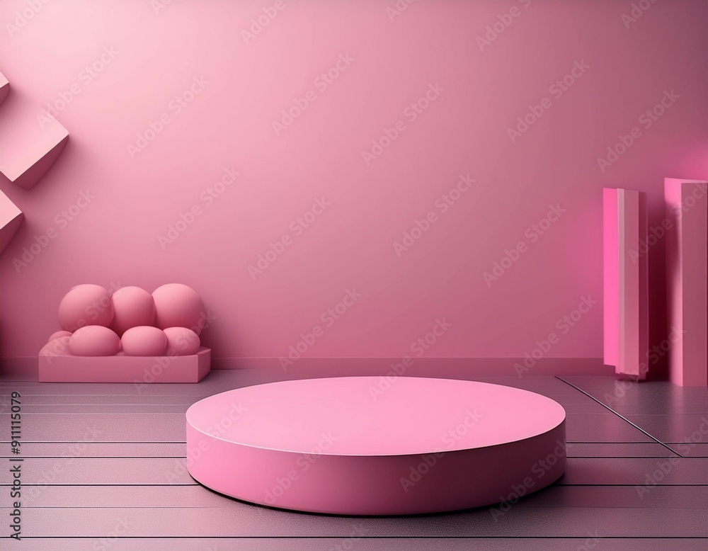 Modern Minimalism: Pink Product Stand Modern Minimalism: Pink Product Stand