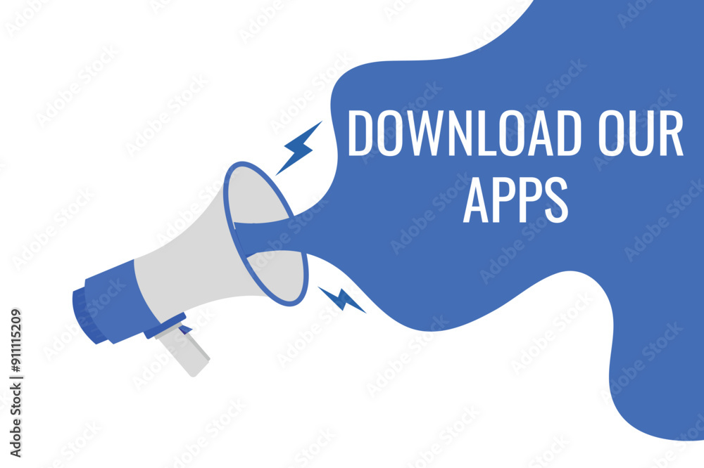 download our apps button, banner, label, template for website. download our apps text with colorful megaphone icon
download our apps button, banner, label, template for website. download our apps text with colorful megaphone icon
