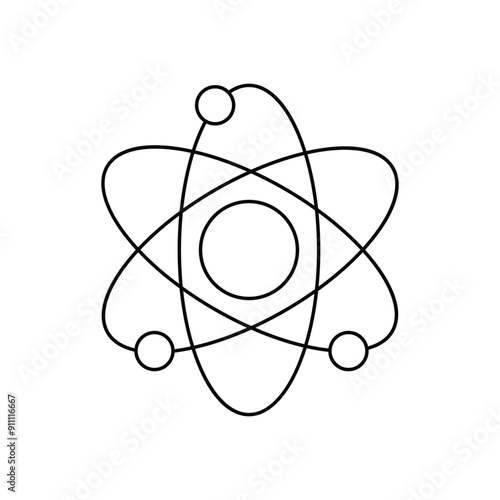 Nuclear fusion vector icon