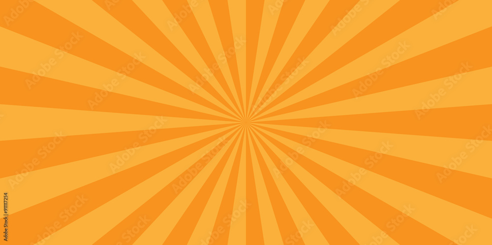 Abstract orange and yellow rays sunburst background. Modern seamless retro vintage burst sunrise sunbeam element spiral striped illustration sunray template wallpaper design. Abstract orange and yellow rays sunburst background. Modern seamless retro vintage burst sunrise sunbeam element spiral striped illustration sunray template wallpaper design.